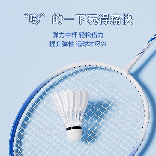 羽毛球拍正品旗舰店耐用铁合金单双拍套装成人儿童学生耐打型球拍 商品图2