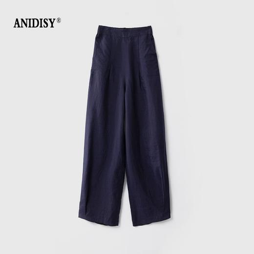 真丝龟纹香云纱半松紧腰休闲萝卜裤 商品图1