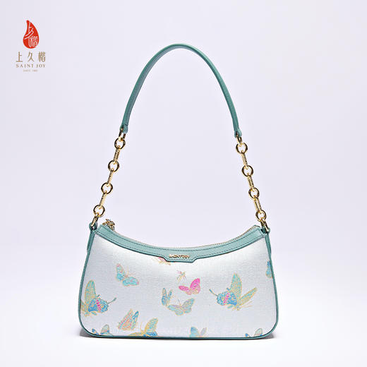 SAINTJOY/上久楷 新中式宋锦女士拎包腋下包晴春蝶戏  BWS25A0502 商品图0