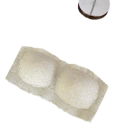 【纯欲花卉蕾丝小胸】抹胸无肩带内衣 固定杯防走光抗敏防滑文胸  商品图4