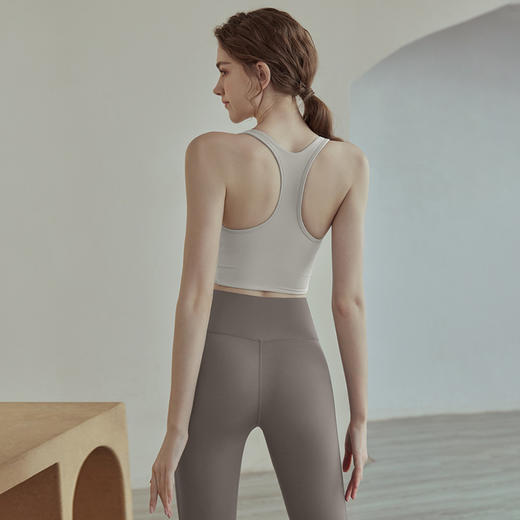 瑜伽服套装女夏季运动内衣背心时尚拼色聚拢文胸健身跑步套装批发 商品图2
