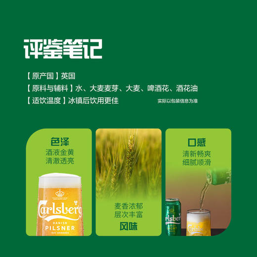 MM 山姆 嘉士伯 英国进口 丹麦式皮尔森啤酒 500ml*24 商品图1