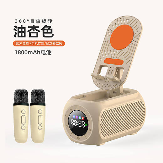 热卖中！！【塞尔兰斯】五合一便携式支架K歌麦克风音箱Z1（手机支架+蓝牙音箱+收音机+K歌套装+应急电源） 商品图6