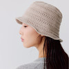 东黎 • 温柔的海风 桑蚕丝山羊绒 女士镂空条纹帽子 5320 商品缩略图5