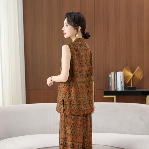 丁摩真丝香云纱花萝无袖新款奥黛新中式高级时尚100%桑蚕丝AL5670 商品图2