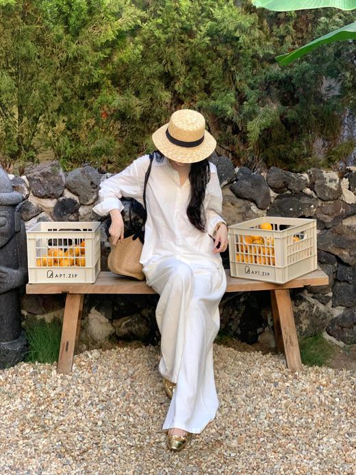 松弛感出片神器老钱风水洗棉麻超薄透气衬衫 商品图1