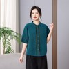 丁摩真丝香云纱老料龟裂纹上衣新款高端时尚100%桑蚕丝新中式双面穿AL5651 商品缩略图0