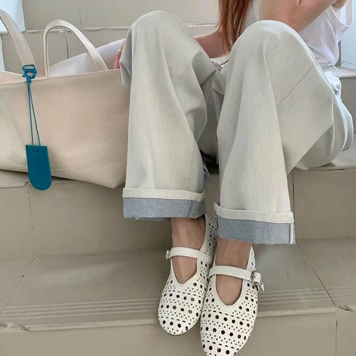 韩国PLAT BASE 夏季镂空玛丽珍休闲鞋 舒适透气 时尚百搭 商品图9