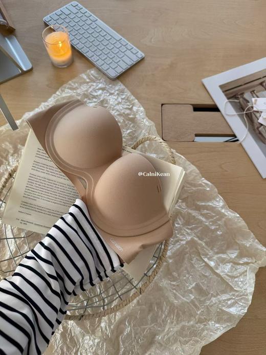 【吸吸杯抗敏防滑无肩带内衣】女士3D半球杯 可两穿一片式隐形抹胸  商品图5
