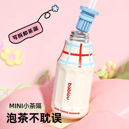bablov保温杯女生高颜值小巧便携迷你水杯316L不锈钢儿童吸管杯子 商品图2