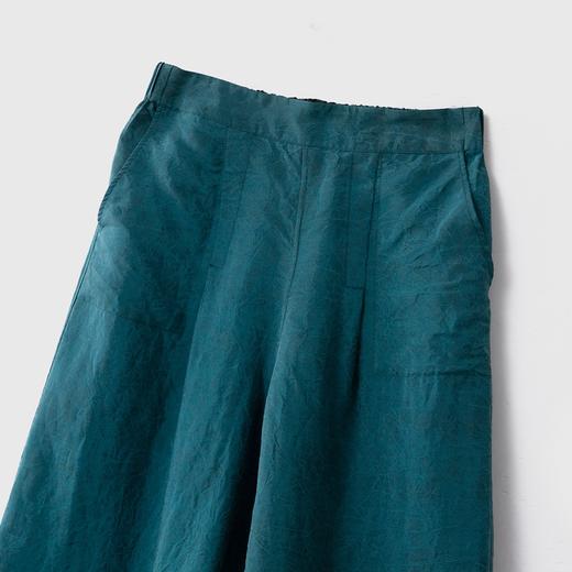 真丝龟纹香云纱半松紧腰休闲萝卜裤 商品图3