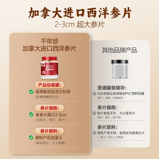 千年珍西洋参片80g/罐 商品图2