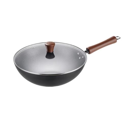 苏泊尔（SUPOR）精铁真不锈炒锅无涂层爆炒锅锤纹物理防粘    HC32JT2    32CM 商品图0