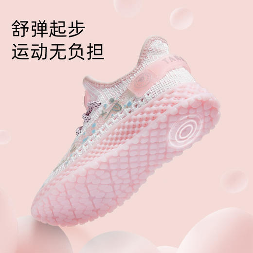 泰兰尼斯运动鞋春季新款女童男童鞋子防滑软底跑步鞋透气儿童鞋 T01X5A6051 商品图3