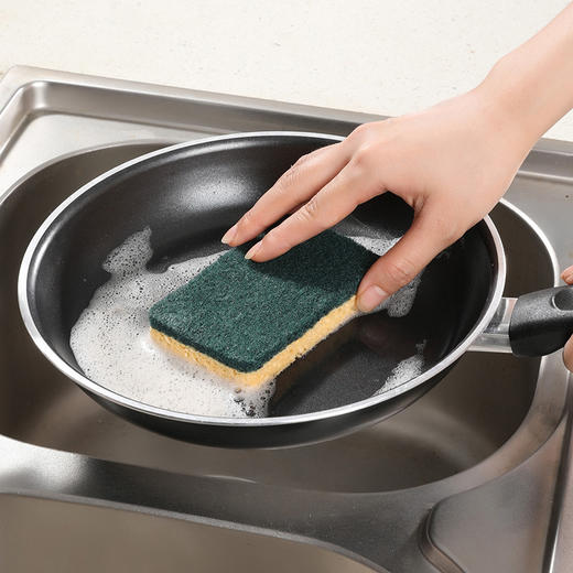 【批发】美丽雅木浆棉百洁擦厨房易吸水吸油清洁神器海绵擦 5块/包 商品图7