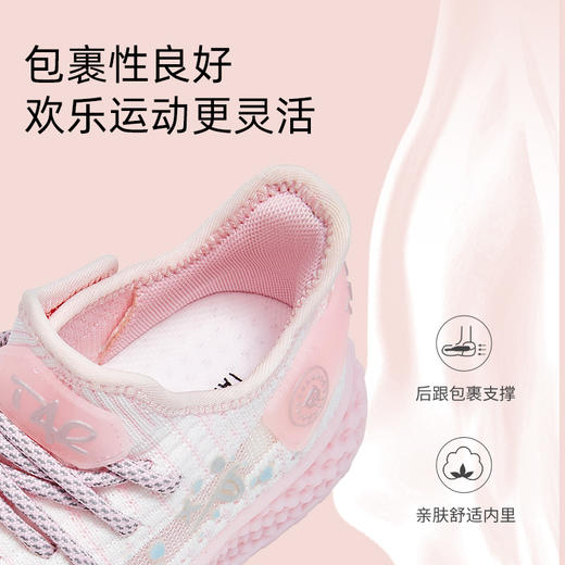 泰兰尼斯运动鞋春季新款女童男童鞋子防滑软底跑步鞋透气儿童鞋 T01X5A6051 商品图4