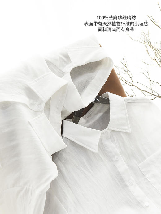 松弛感出片神器老钱风水洗棉麻超薄透气衬衫 商品图6