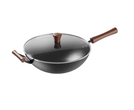 苏泊尔（SUPOR）精铁真不锈炒锅无涂层爆炒锅锤纹物理防粘    HC34JT2    34CM 商品图0