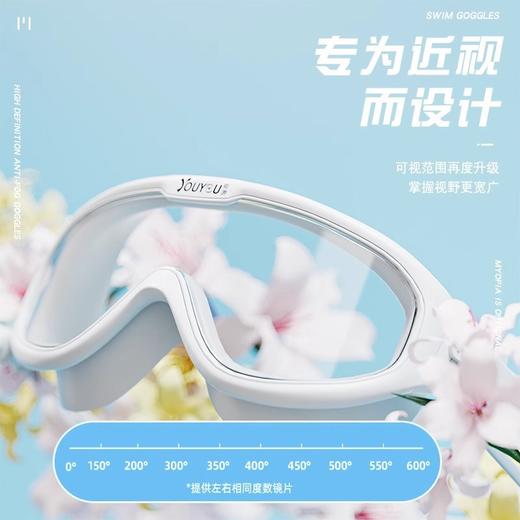 泳镜女防水防雾高清近视度数专业游泳眼镜男士大框成人泳帽套装备 商品图3