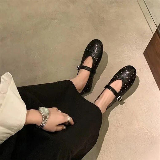 韩国PLAT BASE 夏季镂空玛丽珍休闲鞋 舒适透气 时尚百搭 商品图6