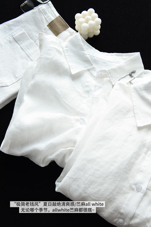 松弛感出片神器老钱风水洗棉麻超薄透气衬衫 商品图11
