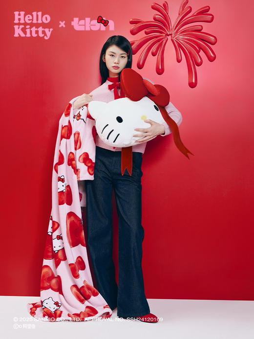 野兽家&hello kitty联名抱枕盖毯071903 商品图4