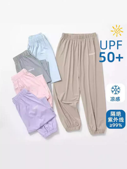 【透气速干夏裤，快速排汗，保持清爽！】女童冰丝儿童防晒裤 新款男夏季薄款运动速干裤 中小大童防蚊裤-QA 商品图0