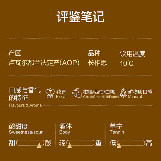 MM 山姆 法国进口 卢瓦尔老藤长相思白葡萄酒 750ml 商品图1