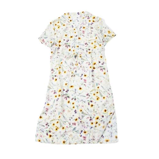 「高货kbnq」全新升级【铂金会员413/天猫559/差价146】(01844)洛诗琳真丝印花连衣裙2025夏季气质收腰开叉碎花A字裙 商品图4