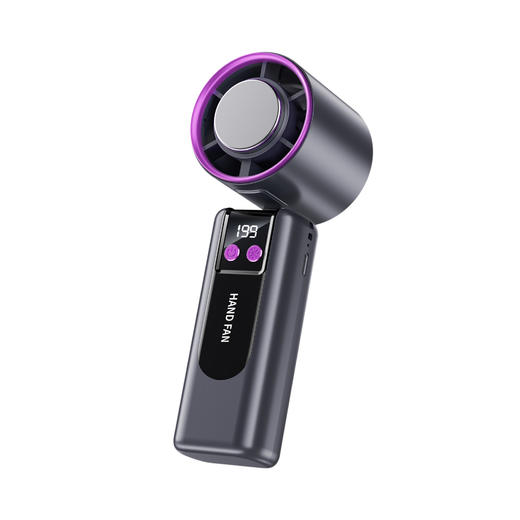 【冷风扇“小空调”】2025新款冰敷手持高速风扇半导体制冷 手持风扇便携式充电折叠小风扇 商品图4