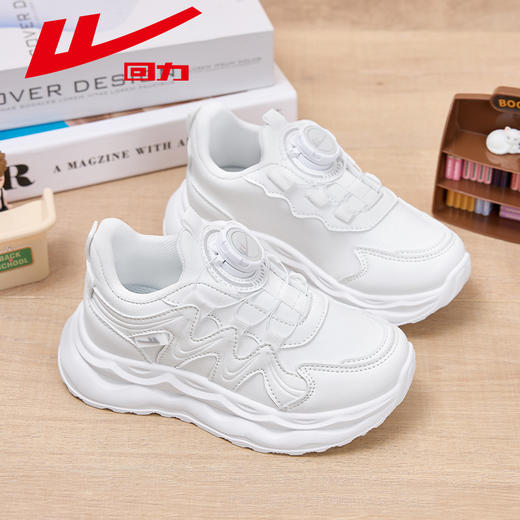 回力童鞋儿童校园运动鞋女童2025夏季新款皮面软底中大童跑步鞋子	WZ(CL)-0726 商品图3