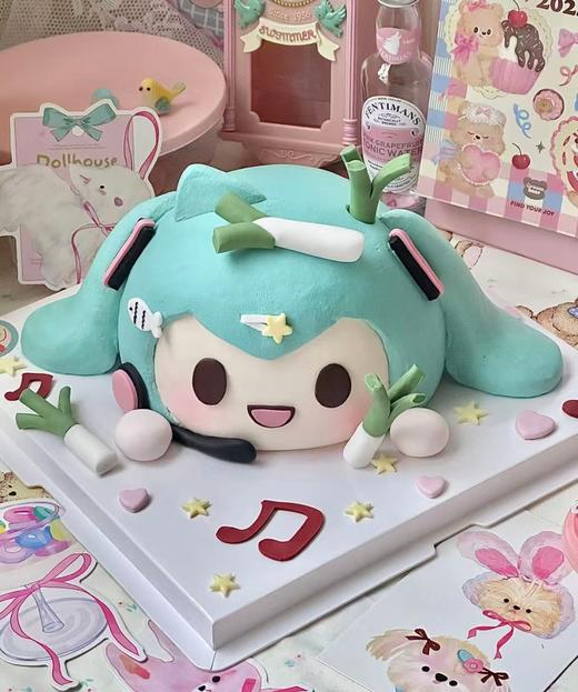 胖胖初音未来卡通蛋糕-低糖处理无添加 商品图0