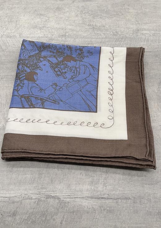 719-7 渠道货 偏爱颜色 小禾 城市街景 成都街景🏙️ 丝羊绒围巾 大披肩 商品图5