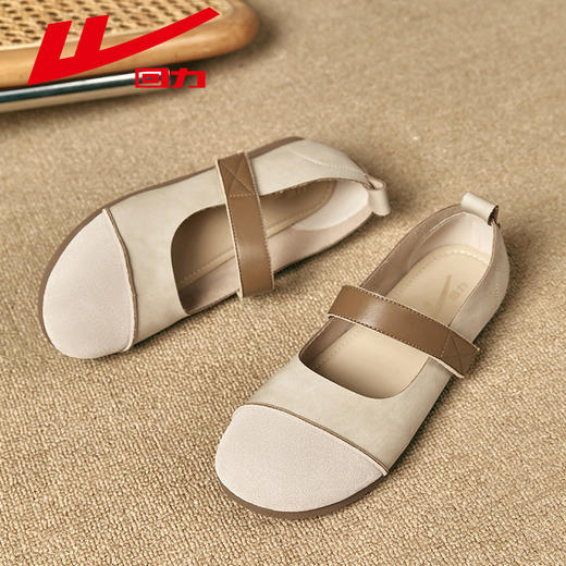 回力女鞋玛丽珍鞋2025新款夏季单鞋百搭吐司鞋勃肯鞋通勤小皮鞋女 WXP(WZ)-1957 商品图2