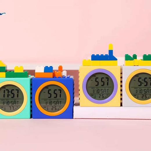 玩乐积木电子多功能闹钟 商品图1