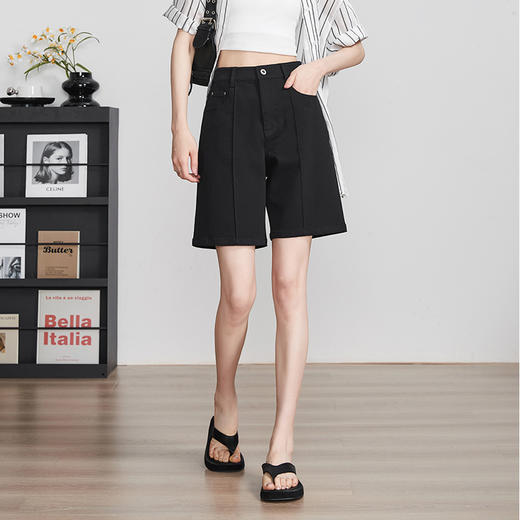 【五分牛仔短裤】逸阳夏款薄牛仔宽松显瘦休闲直筒裤子1089 商品图2