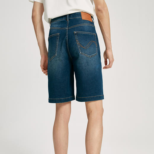 simplepieces夏季新款SPS舒适弹力透气复古直筒牛仔短裤 商品图2