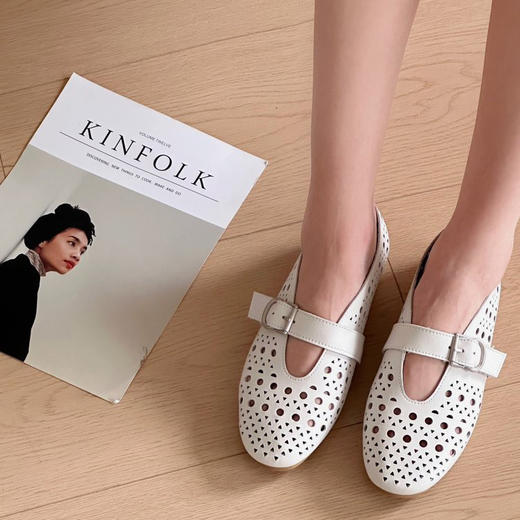 韩国PLAT BASE 夏季镂空玛丽珍休闲鞋 舒适透气 时尚百搭 商品图10