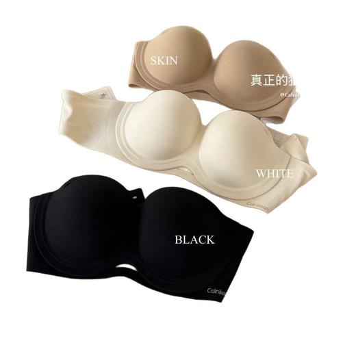 【吸吸杯抗敏防滑无肩带内衣】女士3D半球杯 可两穿一片式隐形抹胸  商品图4