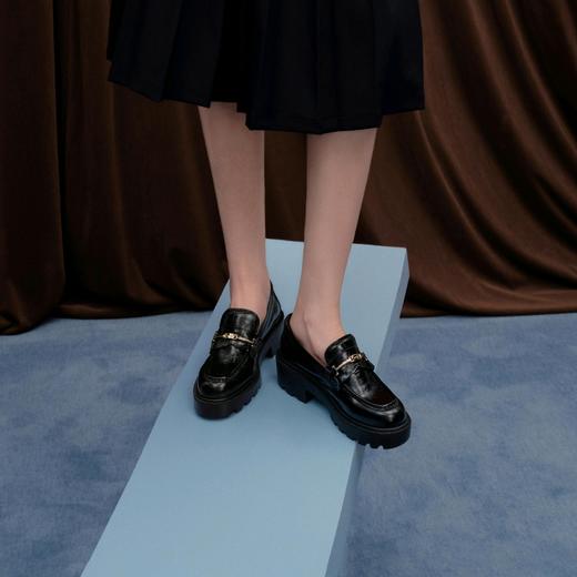 【云粉节】【思加图】BF楼思加图思加图2025新款曜金爵士英伦风复古乐福鞋小皮鞋女EGB55吊牌价1490，现价1098 商品图5