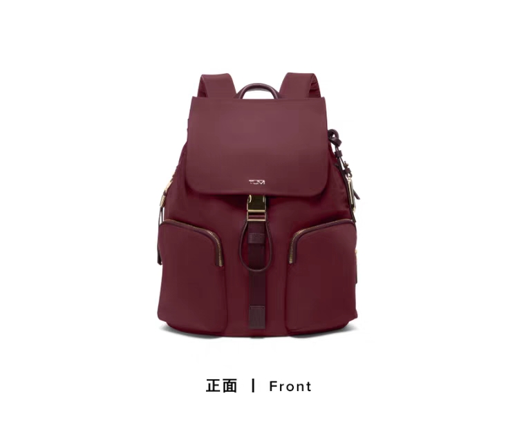 TUMI 双肩包女  0196651WN-F 酒红色.【刻字后发出的商品，不支持退换货服务】