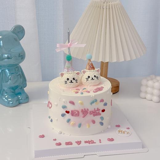 多款式~小动物卡通一家/情侣喵星人蛋糕（小动物可换）-低糖处理无添加 商品图6