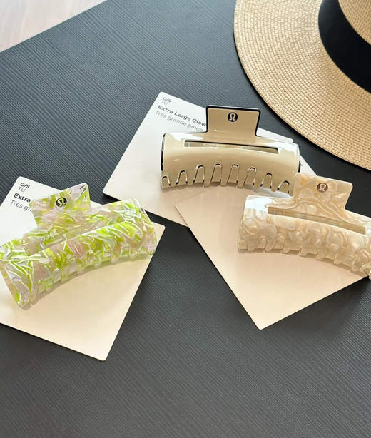 纯原lulu超大醋酸发夹鲨鱼夹071904 商品图5