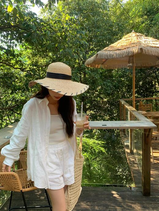 松弛感出片神器老钱风水洗棉麻超薄透气衬衫 商品图2