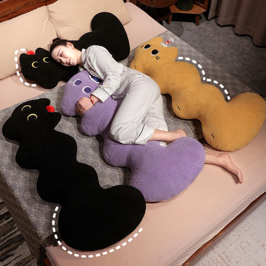 自然醒云朵猫系列长条睡觉抱枕可爱女生睡觉专用长条枕夹腿玩偶卧室靠枕QYL 商品图1