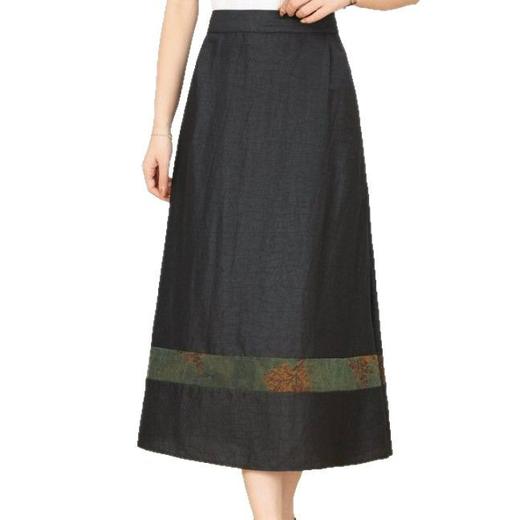 丁摩真丝香云纱龟纹新中式国风休闲新款薄100%桑蚕丝半裙AL2581 商品图4