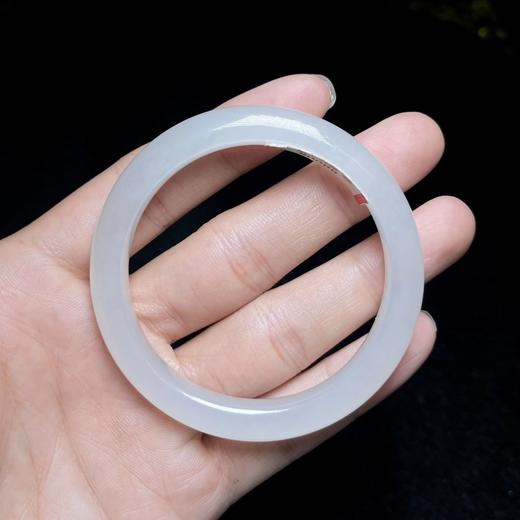 和田玉手镯-冰底白泥鳅背585A4 商品图0