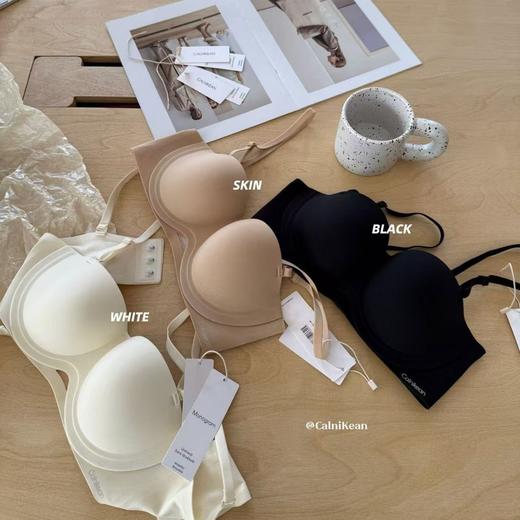 【吸吸杯抗敏防滑无肩带内衣】女士3D半球杯 可两穿一片式隐形抹胸  商品图0