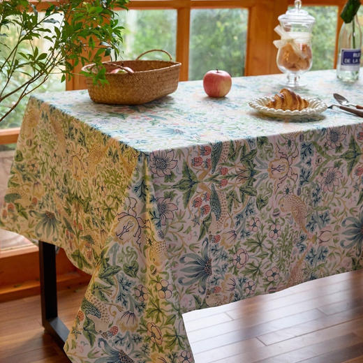 【英国Morris经典花鸟图案桌布】高克重厚实面料，真防水+高贵华丽垂感 商品图6