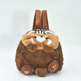 小浣熊毛绒双肩背包毛绒包纪念日百货门店同款163793324